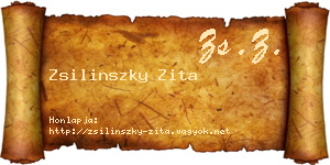 Zsilinszky Zita névjegykártya