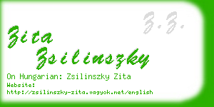 zita zsilinszky business card